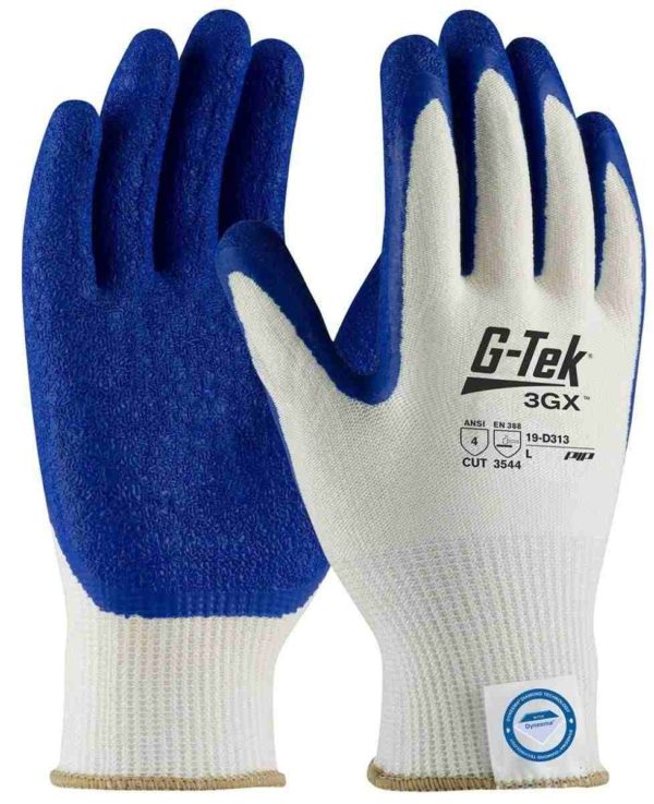19-D313 A4, 13 gauge, Dyneema shell, Crinkle Latex palm