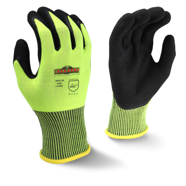 RWG10 Hi-Vis Knit Dip, 15 gauge, Micro Foam Latex Palm